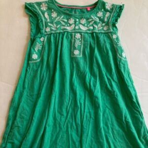 Mini boden soft embroidered tank boho dress 11 12 EUC